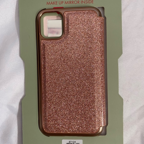 Ted Baker I phone gold tone / gold sparkle case new - Picture 4 of 5